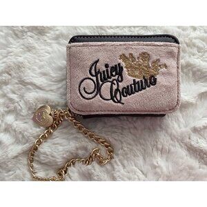 Juicy Couture Dusty Blush The Key To Juicy Square Zip Card Case Wristlet NO TAGS